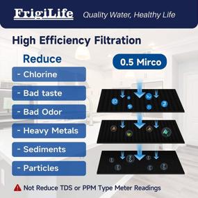 img 2 attached to Высокопроизводительная система фильтрации воды FrigiLife WFS5300A: под раковиной, в главном кране, 22 тыс. галлонов, удаляет 99% свинца, фтора, хлора, неприятного привкуса и частиц размером до 0,5 микрон.