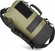 amabilis military green dave jr duffel bag - водонепроницаемая дорожная сумка для ручной клади с несколькими карманами и регулируемым ремнем - идеальная спортивная сумка 32l логотип