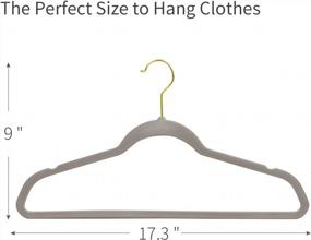 img 3 attached to Upgrade Your Closet With ManGotree Velvet Suit Hangers: Space-Saving, Non-Slip And Durable - 36 Pack In Grey