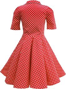 img 3 attached to BlackButterfly Sabrina Vintage Polka Midnight Girls' Clothing : Dresses
