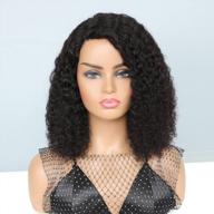 hua curly bob wig human hair for black women 14 inch afro kinky curly human hair wig brazilian lace wigs human hair pre plucked 150% density short curly human hair wigs for black women natural color logo