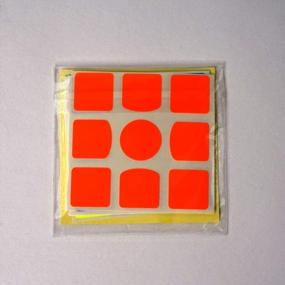 img 3 attached to Replacement Speed Cube Stickers - GAN 3X3 Half Bright Sticker Set For Puzzle Speed Cubes