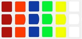 img 4 attached to Replacement Speed Cube Stickers - GAN 3X3 Half Bright Sticker Set For Puzzle Speed Cubes