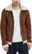 thickened warm sherpa jacket for men - bellivera faux fur suede leather plus size coat, ideal for winter and spring fashion outfit logo