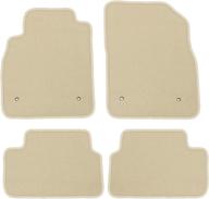 ikon motorsports, floor mat set compatible with 2008-2016 chevrolet cruze, factory fitment beige nylon front & rear car floor mats liners, replacement carpets 4pcs logo