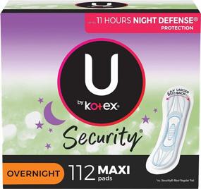 img 4 attached to U By Kotex Security Maxi Overnight Unscented Feminine Pads, 112 Count (4 Packs Of 28) - Packaging May Vary