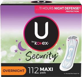 img 4 attached to Прокладки для женщин U by Kotex Security Maxi Overnight без запаха, 112 шт. (4 упаковки по 28 шт.) - упаковка может отличаться