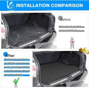 img 1 attached to 🛡️ All-Weather TPO Rear Cargo Liner for Lexus RX350 RX450h 2016-2022: Ultimate Trunk Mat by Powerty Fit (Not for RX350 L or RX450h L)