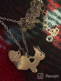 img 6 attached to 🐰 Yoosteel Bunny Gifts: 14K Rose Gold Plated Heart Initial Necklace - Engraved Love Heart - Cute Animal Bunny Necklaces for Kids Girls - Daughter Toddlers Jewelry