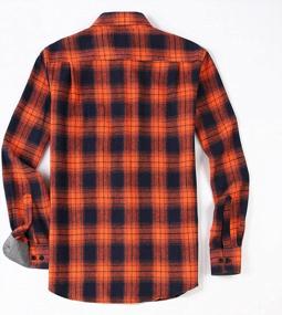 img 3 attached to Men'S Plaid Flannel Button Down Shirt By Alex Vando - Regular Fit, Long Sleeve Casual Style