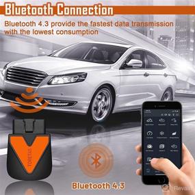 img 2 attached to 🚙 Upgraded OBD2 Scanner Bluetooth 4.3 with App, Car Code Diagnostic Scan Tool and Reset, Check Engine Light Code Reader for iOS & Android, OBDII Bluetooth Adapter