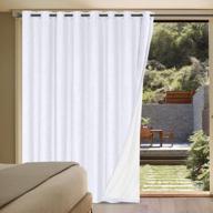 brighten up your space with h.versailtex's white linen blackout patio door curtain логотип