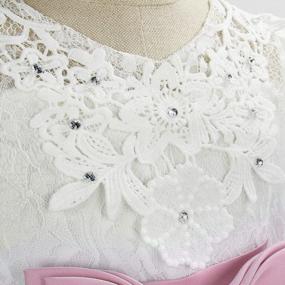 img 1 attached to Винтажное цветочное кружевное платье принцессы с открытой спиной - идеально подходит для свадеб, конкурсов и вечеринок
