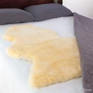 dmi natural sheepskin medical bed mattress, sheepskin pressure pad for bed sores prevention, wool mattress topper, washable, 8 to 9 sq ft, beige logo
