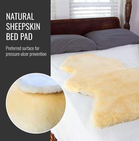 img 2 attached to DMI Natural Sheepskin Medical Bed Mattress, Sheepskin Pressure Pad for Bed Sores Prevention, Wool Mattress Topper, Washable, 8 to 9 Sq Ft, Beige