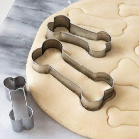 img 2 attached to IHUIXINHE 2Packs Silicone Dog Paw Mold And 3 Packs Stainless Steel Bone Cookie Cutter, Dog Bone Biscuit Cookie For Homemade Treats And Cat Animal Paw Ice Candy Chocolate Baking Mold