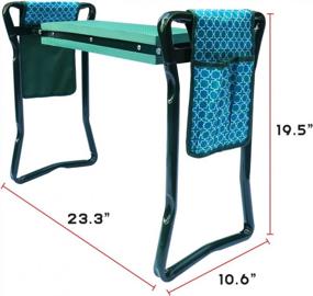 img 2 attached to Garden Kneeler & Stool Foldable Garden Seat For Storage EVA Foam Heavy Duty And Lightweight Gardening Yard Tools Great For Gardening Gifts For Women Bench Comes With Tool Pouch And Gloves WS1