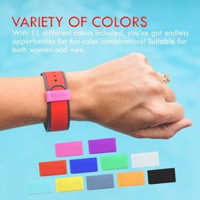 img 3 attached to 11 Pack Magic Band Protectors: Multi-Color Smart Watch Security Bands For Fitbit Charge, Charge HR, Garmin Vivofit, Disney Magic Band 2.0 & More