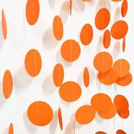 miahart 4 pack paper circle dots garland orange hanging circle paper for wedding birthday baby shower halloween thanksgiving party decorations logo