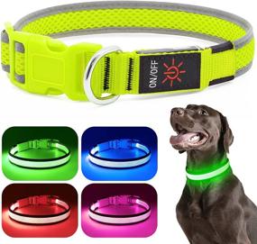 img 3 attached to 🐶 HiGuard LED Dog Collar: USB Rechargeable Light Up Safety Collar for Dogs – Adjustable & Comfortable Mesh Design for Small, Medium, Large Breeds