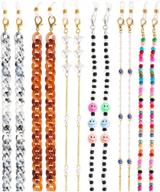 stylish 6-piece glasses chain set for women - keep your eyeglasses and sunglasses secure with kisspat eye glass chains holder lanyard string strap logo