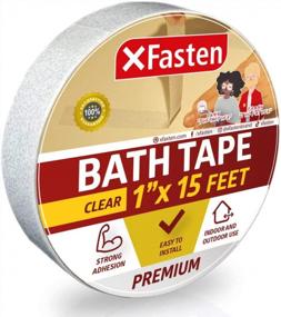 img 4 attached to XFasten Clear Anti Slip Tape For Bathtubs, 1-Inch By 15-Foot Transparent Non Slip Grip Tape For Tubs And Showers Waterproof Anti Skip Traction Tape For Bathtub, Shower, Pools, Boats, Stair Treads