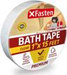 xfasten clear anti slip tape for bathtubs, 1-inch by 15-foot transparent non slip grip tape for tubs and showers waterproof anti skip traction tape for bathtub, shower, pools, boats, stair treads logo