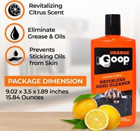 img 2 attached to 🍊 Powerful 16 oz Orange Goop Hand Cleaner: Waterless with Natural Citrus Strength