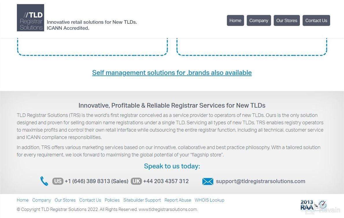 img 1 attached to TLD Registrar Solutions Domain Registration review by Antonio Bacon