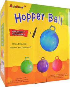 img 1 attached to AppleRound Space Hopper Ball With Air Pump: 28In/70Cm Diameter For Ages 13+ - Hop Ball, Kangaroo Bouncer, Hoppity Hop, Jumping Ball, Sit And Bounce