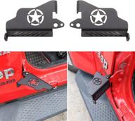 🚪 enhanced door hinge foot pegs for jeep wrangler - sukemichi black steel exterior foot rest pedals for 2007-2022 jeep wrangler jk jku jl jlu jeep gladiator jt (star design) - 1 pair логотип