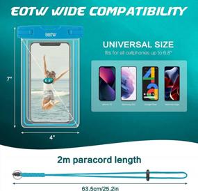 img 3 attached to 📱 EOTW Waterproof Phone Case, Universal Waterproof Pouch for iPhone 13/12/11 Pro Max, Xs Max, XR, 8, 7, 6 Plus, Galaxy S20/S10 (up to 6.8”), IPX8 Cellphone Dry Bag