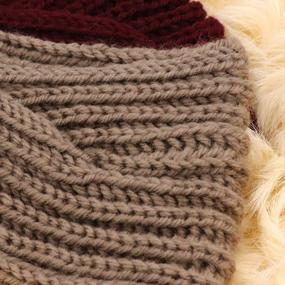 img 1 attached to DRESHOW Women'S Crochet Knit Winter Ear Warmer Headband Turban Stretch Headband
