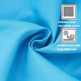 img 1 attached to Outdoor Patio Cushion Covers Replacement - 24Lx24Wx4H Inch For Sectional Sofa Couch Loveseat Chairs Seat & Back Pillow, Water-Resistant Fadeless 4 Pack, Blue