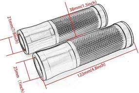 img 3 attached to 🏍️ Повысьте уровень комфорта во время поездок с рукоятками для мотоциклов Evomosa 7/8 дюйма из алюминия CNC с резиновым гелем - разработанные для кафе-рейсеров, мотоциклов с наконечниками руля, уличных квадроциклов и спортивных мотоциклов (1 пара, золотого цвета)