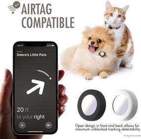 img 1 attached to Sweet Baby Co. Airtag Cat Collar or Extra Small Dog Collar Holder 2 Pack, Half Inch Collar Compatible, Waterproof GPS Tracker Case for Small Pets, Fits Apple Air Tag, Kitten Cats