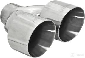 img 2 attached to 🚗 Flowmaster 15391 SS Dual Exhaust Tip - 2.5"x4.0" Double Wall Stainless Steel Exhaust Tip