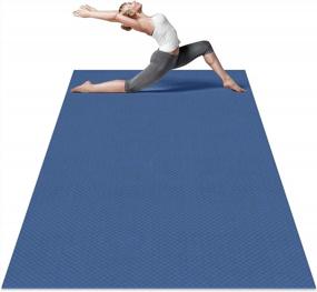 img 2 attached to Get Comfy With Odoland Large Yoga Mat – Extra Thick And Non-Slip For Home Gym Workout And Pilates
