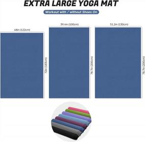 img 3 attached to Get Comfy With Odoland Large Yoga Mat – Extra Thick And Non-Slip For Home Gym Workout And Pilates