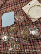 img 1 attached to 14K Gold Small Chunky Huggie Hoop Earrings for Women, Stainless Steel Mini Big Hoop Earrings for Girls review by Renee Jones