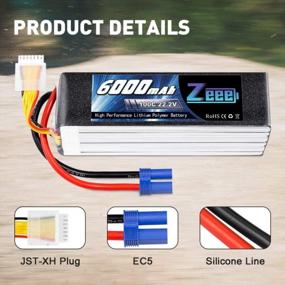 img 2 attached to Power Up Your RC With The High-Performance Zeee 22.2V 100C 6000MAh 6S Lipo Battery