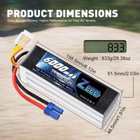 img 1 attached to Power Up Your RC With The High-Performance Zeee 22.2V 100C 6000MAh 6S Lipo Battery