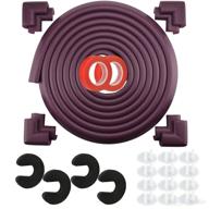 protective corner edge guards & door protectors: fiveseasonstuff 27 pc set (plum brown) logo
