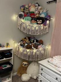 img 7 attached to Boho-Inspired Macrame Hammock & Starlight Storage: Perfect For Nursery Rooms