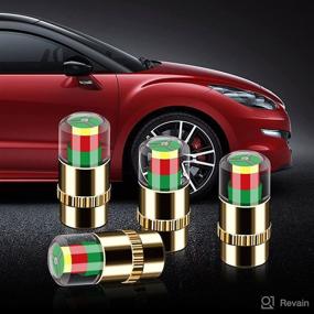 img 2 attached to 🚗 HAPPIGO ANKI 4Pcs Car Tire Pressure Monitor Valve Stem Caps: Eye-Alert Sensor Indicator in 3 Colors