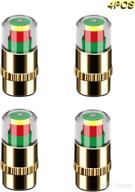 🚗 happigo anki 4pcs car tire pressure monitor valve stem caps: eye-alert sensor indicator in 3 colors логотип