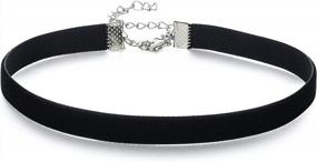 img 4 attached to AnalysisyLove Womens Black Velvet Choker Necklace - Perfect For Valentines Day, Birthdays, Halloween Cosplay, And Gifts