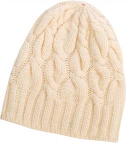 img 2 attached to Men'S Irish Cable Knit Winter Hat 100% Merino Wool SAOL