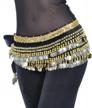 shimmery style: munafie's stylish belly dance coin belt hip scarf for women logo