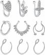 look edgy without piercings with morotole fake nose rings in surgical steel – clip on 20g septum nose cuffs for women and men logo